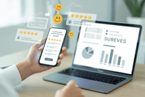 pessoa fazendo uma pesquisa de satisfação ao cliente